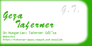 geza taferner business card